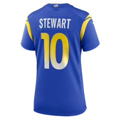 NFL Josaiah Stewart Los Angeles Rams Women's Team Game Jersey - Royal