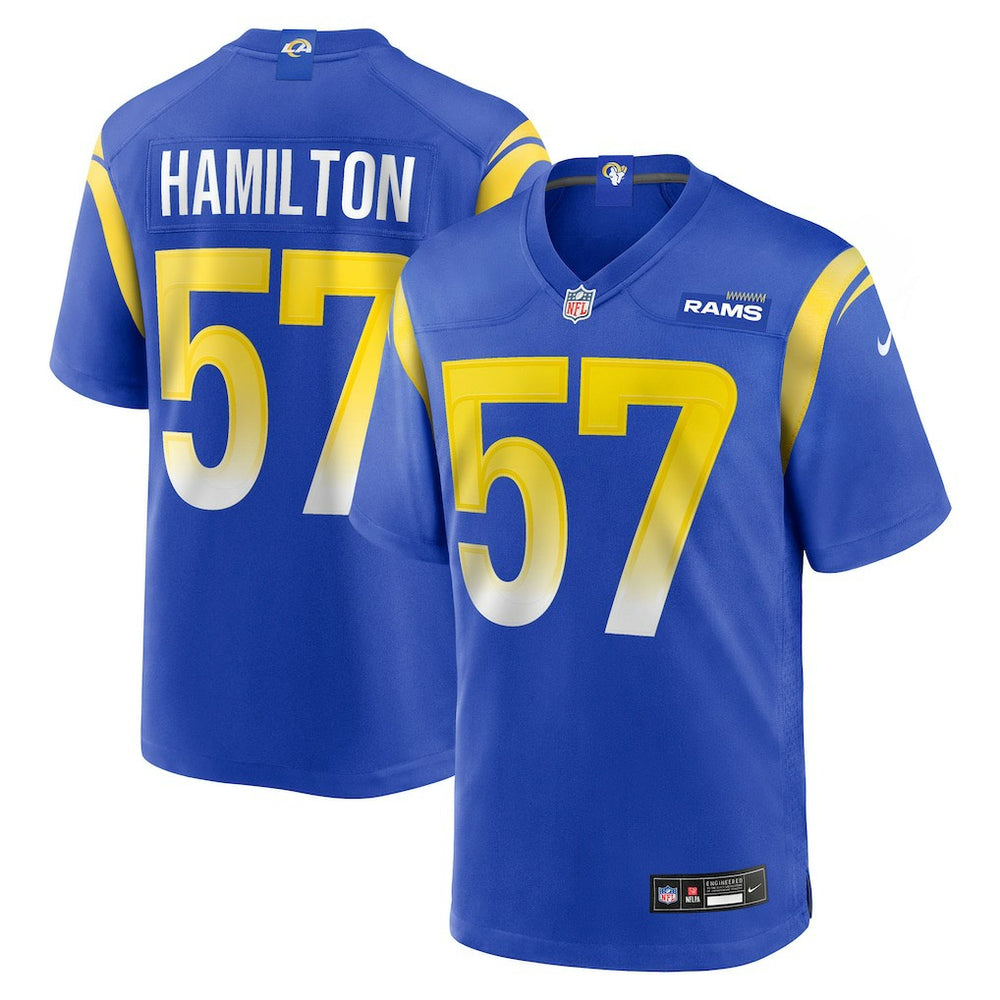 NFL Ty Hamilton Los Angeles Rams Team Game Jersey - Royal