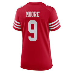 NFL Skyy Moore San Francisco 49ers Women's Team Game Jersey - Scarlet