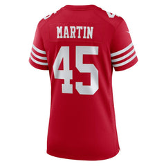 NFL Nick Martin San Francisco 49ers Women's Team Game Jersey - Scarlet