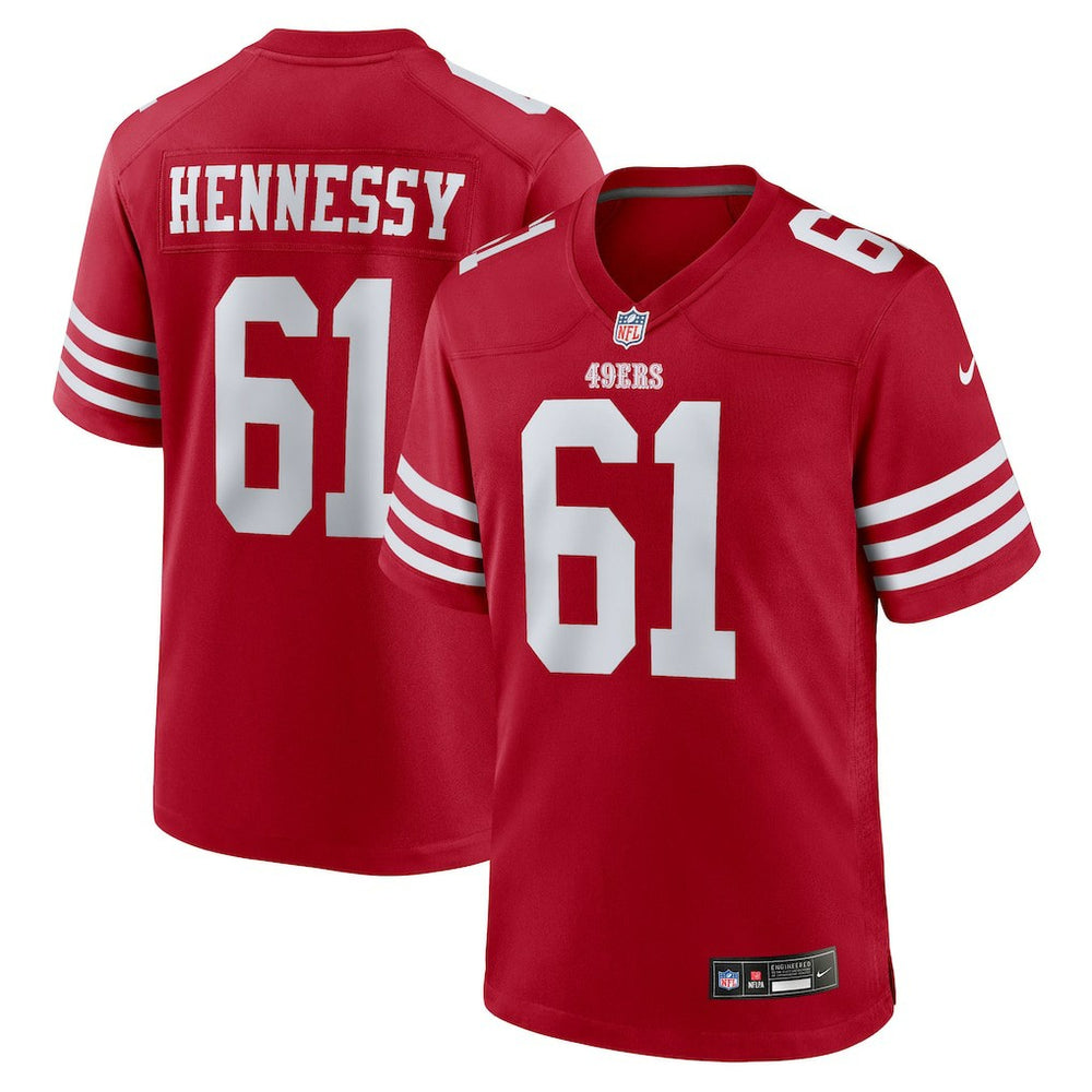 NFL Matt Hennessy San Francisco 49ers Team Game Jersey - Scarlet