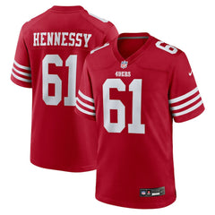 NFL Matt Hennessy San Francisco 49ers Team Game Jersey - Scarlet