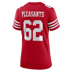 NFL Austen Pleasants San Francisco 49ers Women's Team Game Jersey - Scarlet