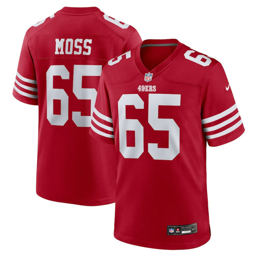 NFL Drew Moss San Francisco 49ers Team Game Jersey - Scarlet