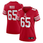 NFL Drew Moss San Francisco 49ers Women's Team Game Jersey - Scarlet