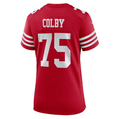 NFL Connor Colby San Francisco 49ers Women's Team Game Jersey - Scarlet