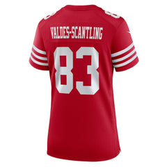 NFL Marquez Valdes-Scantling San Francisco 49ers Women's Team Game Jersey - Scarlet