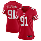 NFL Sam Okuayinonu San Francisco 49ers Women's Team Game Jersey - Scarlet
