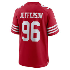 NFL Jordan Jefferson San Francisco 49ers Team Game Jersey - Scarlet