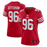 NFL Jordan Jefferson San Francisco 49ers Women's Team Game Jersey - Scarlet