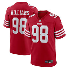 NFL Mykel Williams San Francisco 49ers Team Game Jersey - Scarlet