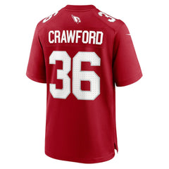 NFL Kitan Crawford Arizona Cardinals Team Game Jersey - Cardinal