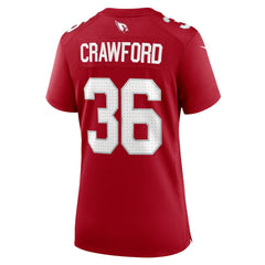 NFL Kitan Crawford Arizona Cardinals Women's Team Game Jersey - Cardinal