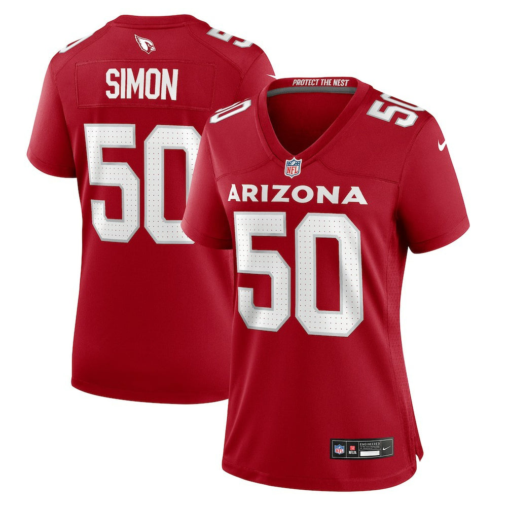 NFL Cody Simon Arizona Cardinals Women's Team Game Jersey - Cardinal