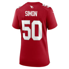 NFL Cody Simon Arizona Cardinals Women's Team Game Jersey - Cardinal