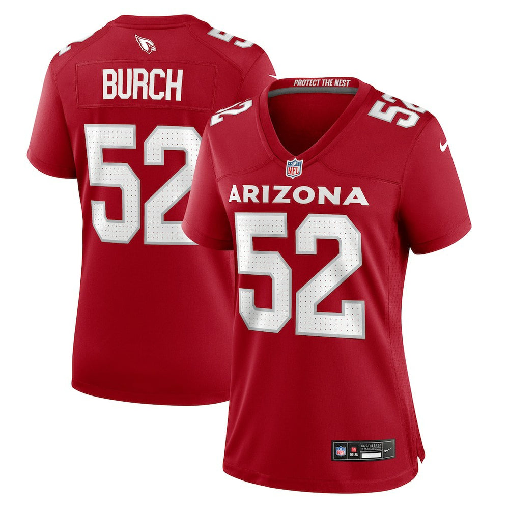 NFL Jordan Burch Arizona Cardinals Women's Team Game Jersey - Cardinal