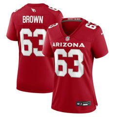 NFL Evan Brown Arizona Cardinals Women's Team Game Jersey - Cardinal