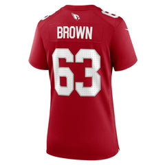 NFL Evan Brown Arizona Cardinals Women's Team Game Jersey - Cardinal