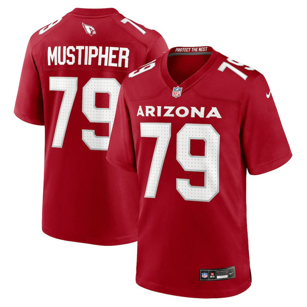 NFL PJ Mustipher Arizona Cardinals Team Game Jersey - Cardinal
