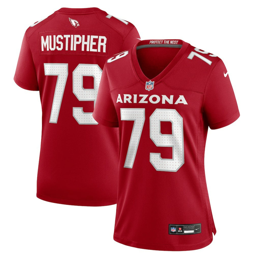 NFL PJ Mustipher Arizona Cardinals Women's Team Game Jersey - Cardinal