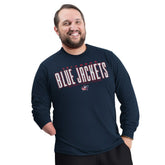 NHL Columbus Blue Jackets G-III Sports by Carl Banks Adaptive Mesh Effect Long Sleeve T-Shirt - Navy