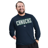 NHL Vancouver Canucks G-III Sports by Carl Banks Adaptive Mesh Effect Long Sleeve T-Shirt - Blue