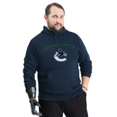 NHL Vancouver Canucks G-III Sports by Carl Banks Adaptive Classic Team Arc Fleece Hoodie - Navy