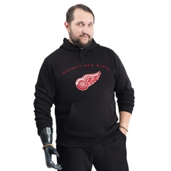 NHL Detroit Red Wings G-III Sports by Carl Banks Adaptive Classic Team Arc Fleece Hoodie - Black