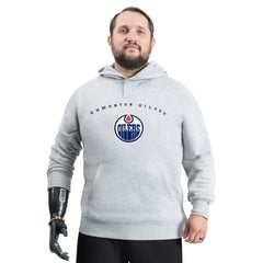 NHL Edmonton Oilers G-III Sports by Carl Banks Adaptive Classic Team Arc Fleece Hoodie - Gray