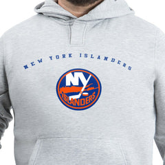 NHL New York Islanders G-III Sports by Carl Banks Adaptive Classic Team Arc Fleece Hoodie - Gray