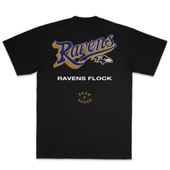 Baltimore Ravens Born x Raised Unisex Pro Script T-Shirt Black