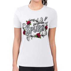 San Antonio Spurs G-III 4Her by Carl Banks Women's Super-Slim Fit Lightweight Roses Crew Neck T-Shirt White