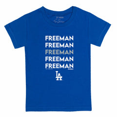 Freddie Freeman Los Angeles Dodgers Tiny Turnip Youth Stacked Graphic T-Shirt - Royal T-shirts