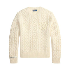 New York Yankees Polo Ralph Lauren Wool-Alpaca Sweater - Cream