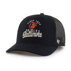 Baltimore Orioles '47 Pitstop Trucker Adjustable Hat - Black Hats