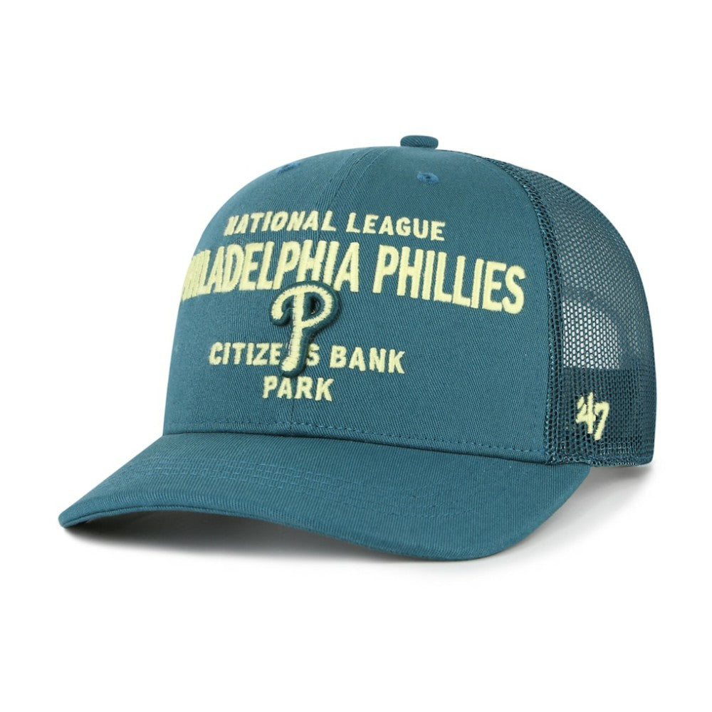 Philadelphia Phillies '47 Contemporary Hitch Adjustable Trucker Hat - Teal Hats