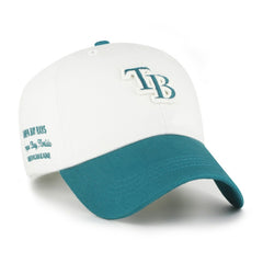 Tampa Bay Rays '47 Contemporary Tonal Clean Up Adjustable Hat - White/Teal Hats