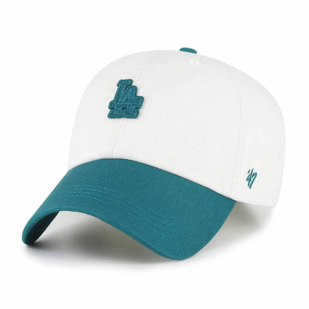 Los Angeles Dodgers '47 Contemporary Tonal Clean Up Adjustable Hat - White/Teal Hats