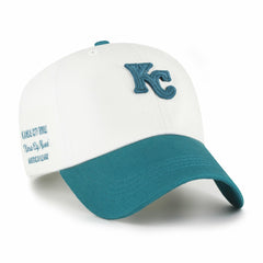 Kansas City Royals '47 Contemporary Tonal Clean Up Adjustable Hat - White/Teal Hats