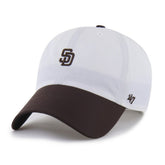 San Diego Padres '47 Vista Mini Clean Up brrr° Adjustable Hat - White/Brown Hats