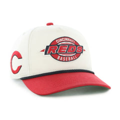Cincinnati Reds '47 Youth Frame Out Hitch Adjustable Hat - Natural/Red Hats
