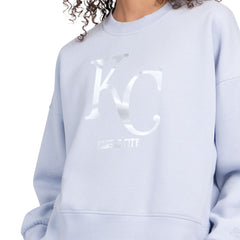 Kansas City Royals Starter Women's Pastels Boxy Fleece Sweatshirt - Light Blue Sweatshirts