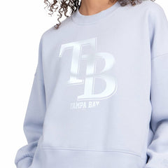 Tampa Bay Rays Starter Women's Pastels Boxy Fleece Sweatshirt - Light Blue Sweatshirts