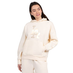 Los Angeles Dodgers Starter Women's Pastel Relaxed Hoodie - Cream Hoodies