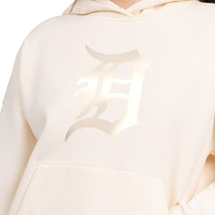 Detroit Tigers Starter Women's Pastel Relaxed Hoodie - Cream Hoodies