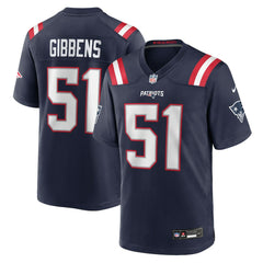 NFL Jack Gibbens New England Patriots Team Game Jersey - Navy