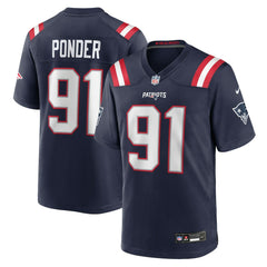NFL Elijah Ponder New England Patriots Team Game Jersey - Navy