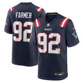 NFL Joshua Farmer New England Patriots Team Game Jersey - Navy