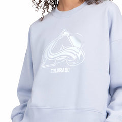 NHL Colorado Avalanche Starter Women's Boxy Cropped Sweatshirt - Blue