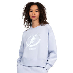 NHL Tampa Bay Lightning Starter Women's Boxy Cropped Sweatshirt - Blue